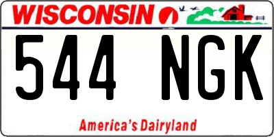 WI license plate 544NGK