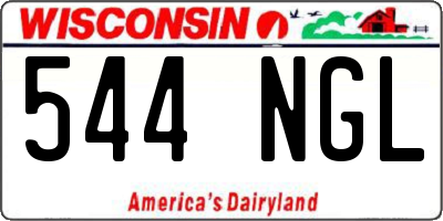 WI license plate 544NGL