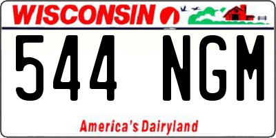 WI license plate 544NGM
