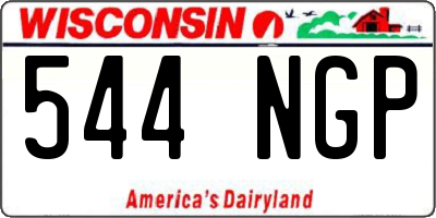 WI license plate 544NGP