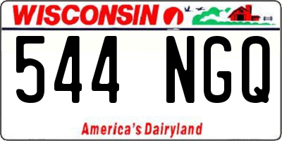 WI license plate 544NGQ