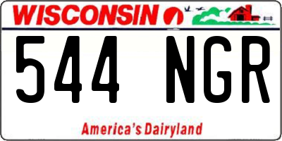 WI license plate 544NGR