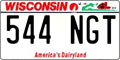WI license plate 544NGT