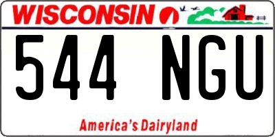 WI license plate 544NGU