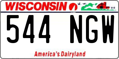 WI license plate 544NGW