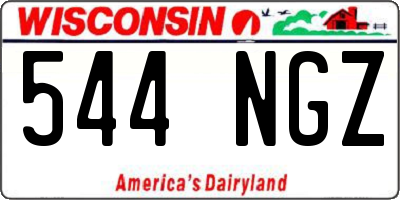WI license plate 544NGZ
