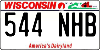 WI license plate 544NHB