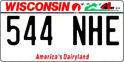 WI license plate 544NHE