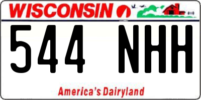 WI license plate 544NHH