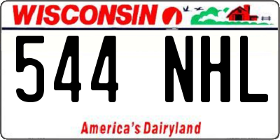 WI license plate 544NHL