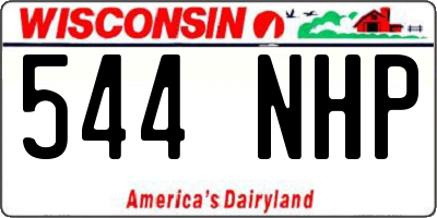 WI license plate 544NHP