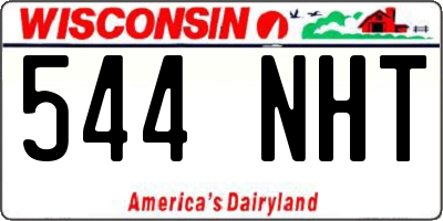 WI license plate 544NHT