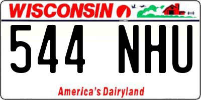 WI license plate 544NHU