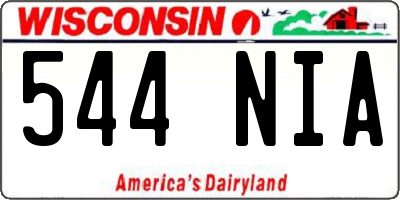 WI license plate 544NIA