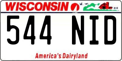 WI license plate 544NID