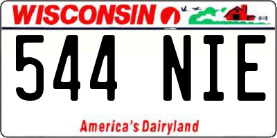 WI license plate 544NIE