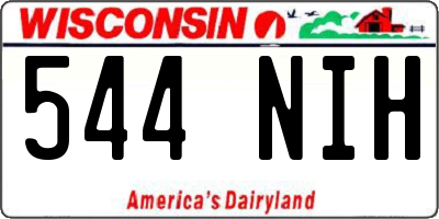 WI license plate 544NIH