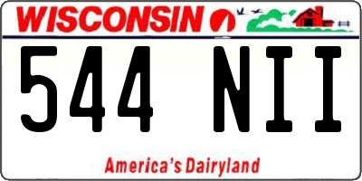WI license plate 544NII
