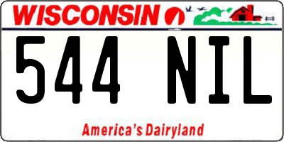 WI license plate 544NIL