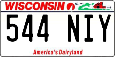 WI license plate 544NIY
