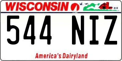 WI license plate 544NIZ