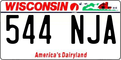 WI license plate 544NJA