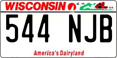 WI license plate 544NJB