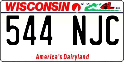 WI license plate 544NJC