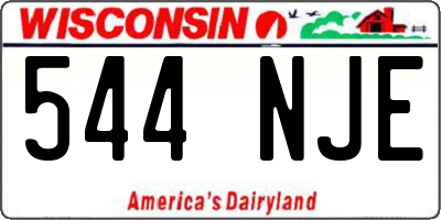 WI license plate 544NJE