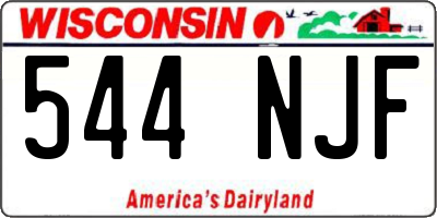 WI license plate 544NJF