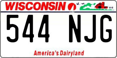 WI license plate 544NJG