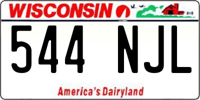 WI license plate 544NJL