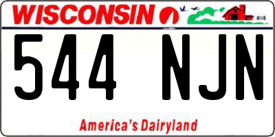 WI license plate 544NJN