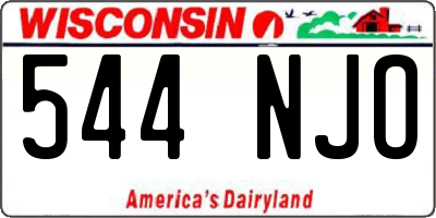 WI license plate 544NJO