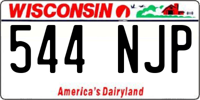 WI license plate 544NJP