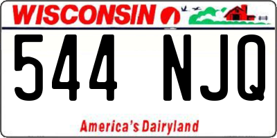 WI license plate 544NJQ