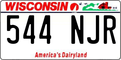 WI license plate 544NJR