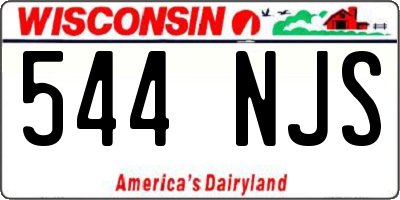 WI license plate 544NJS