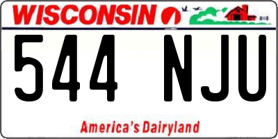 WI license plate 544NJU