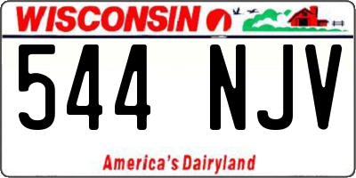 WI license plate 544NJV