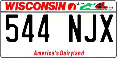WI license plate 544NJX