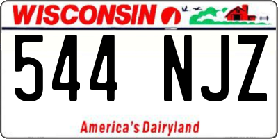 WI license plate 544NJZ