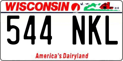 WI license plate 544NKL