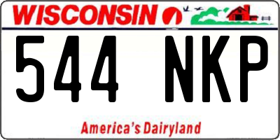 WI license plate 544NKP