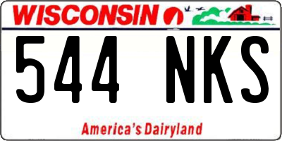 WI license plate 544NKS