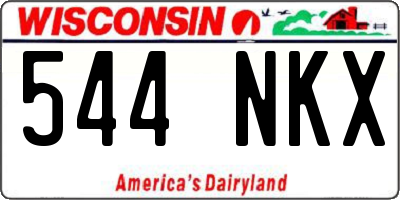 WI license plate 544NKX