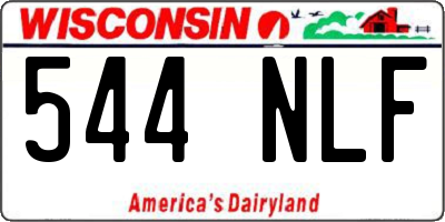 WI license plate 544NLF
