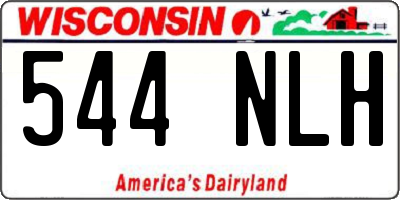 WI license plate 544NLH
