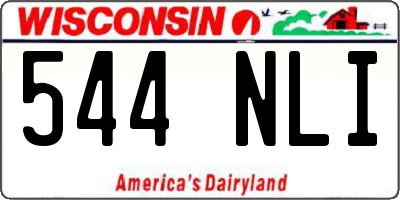 WI license plate 544NLI