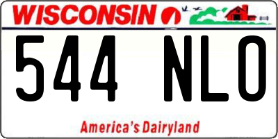 WI license plate 544NLO